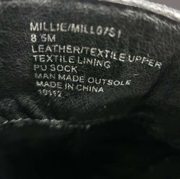 Steve Madden Millie Leather Boot Goth Witchcore Grunge Size 8.5 Chunky Lug Heel - Picture 5 of 10